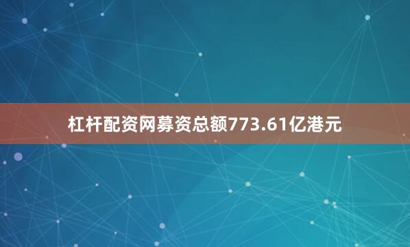 杠杆配资网募资总额773.61亿港元